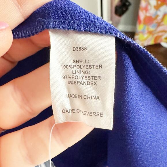 Alexia‎ Admor Phoebe Wrap Dress Lapis Blue Tie Belt women’s size 12 NEW with tag - Picture 8 of 15